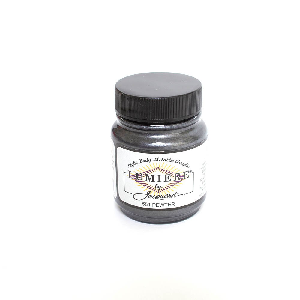 Jacquard, Acrylic, Art & School, Lumiere, Paint, 2.25 ounce, 106317, Pewter